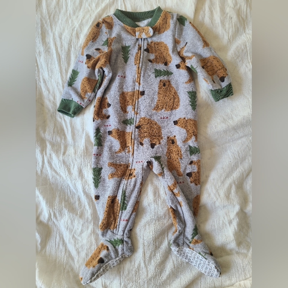 Bears and Trees Cozy 2-Way Zipper Pajamas